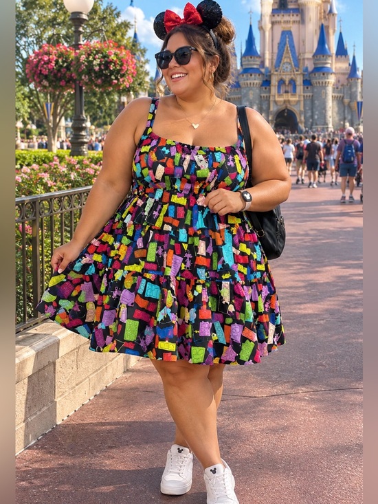 Disney Dresses & Skirts - NWT Disney RARE Dress Shop Monsters Inc Doors Fit and Flare Dress W/Pockets Sz3X